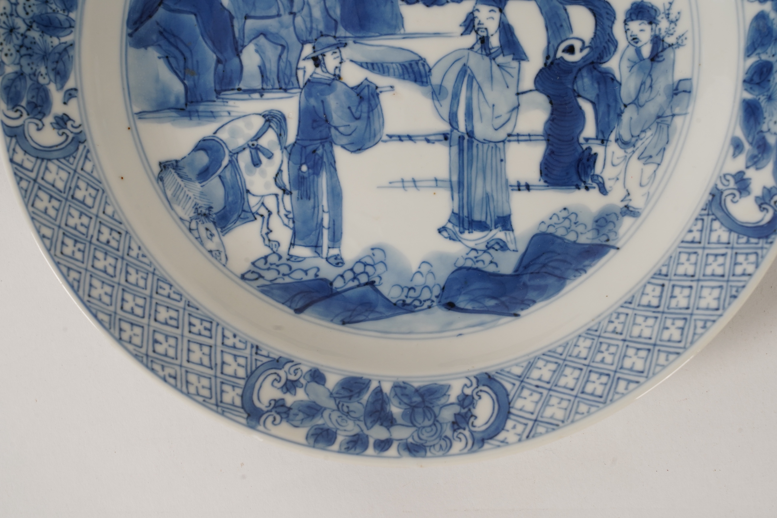 A Chinese blue and white plate, Kangxi period